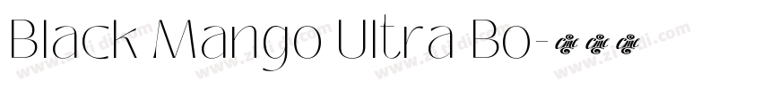 Black Mango Ultra Bo字体转换